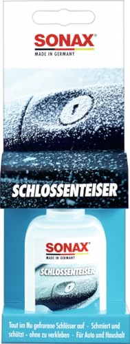 SONAX SchlossEnteiser (50 ml) sekundenschnelles enteisen & pflegen von Autoschlössern, Türschlössern, Fahrradschlössern, Vorhängeschlössern & weiteren Schlössern | Art-Nr. 03310000