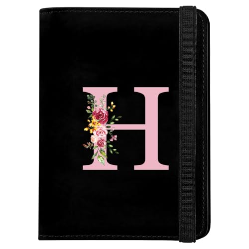Hülle Reisepasshülle, Passhülle mit RFID-Blocker, Schutzhülle Tasche für Kreditkarten Reisepass, Urlaub Zubehör, Ausweis und Reisedokumente, Reisezubehör/Cardholder/Travel Organizer, Initialen(H)