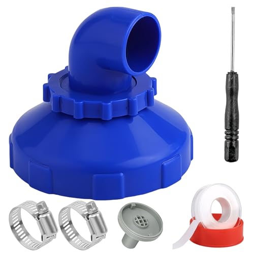 BORDEAG Pool Einlaufdüse Drehbar 360°, Einlaufdüse Pool 32mm Mit Schlauchschellen Und Wasserdichtes Dichtungsband, Pool Einlaufdüse Bausatz, Pool Düse Set Für Pool Düse Auslass Ausströmer Zubehör
