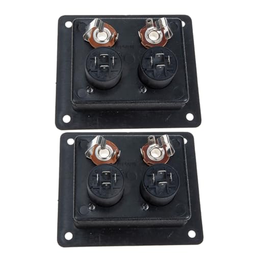 ULTECHNOVO 2 Stück Box Lautsprecher Hintere Verdrahtungsplatine Anschlüsse Lautsprecher Subwoofer Golfwagen Steckerbuchse Quadratische Anschlussabdeckung Lautsprecheranschluss Club