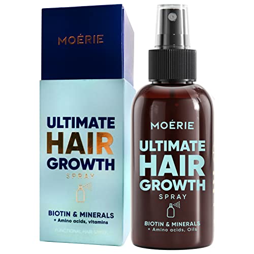 MOERIE Haarwachstum Serum Spray 150ml - natürlich Haarwachstum beschleunigen - Haarwuchsmittel Frauen & Männer - mit Mineralien, Caffein & Biotin Haare stärken - Haarvitamine gegen Haarausfall Frau