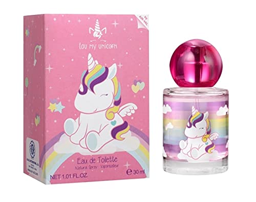 Eau My Unicorn Parfüm für Kinder: Duft für Mädchen im schönen Glasflakon und Einhorn Motiv (30ml)