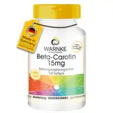 Beta Carotin 15mg - 100 Softgels für 100 Tage, Carotinoid, Provitamin A | Warnke Vitalstoffe - Deutsche Apothekenqualität