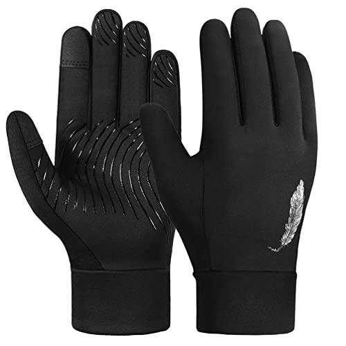 OOPOR Winter Handschuhe Kinder Fahrradhandschuhe Touchscreen - Anti-Rutsch Winddichte Radhandschuhe Herbst früher Winter Laufen Winterhandschuhe Junge Mädch für Outdoor Sport Fahrrad 4-12 Jahre