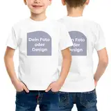 Cimpress Bequeme T-Shirts mit Rundhalsausschnitt personalisierte T-Shirts für Kinder aus leichte Baumwolle - ideal für Schule, Events, in Weiß, Größe 7 Jahre, 8 Jahre