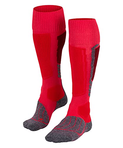 FALKE Damen Skisocken SK1 Comfort W KH Wolle Seide warm dick 1 Paar, Rot (Rose 8680), 39-40