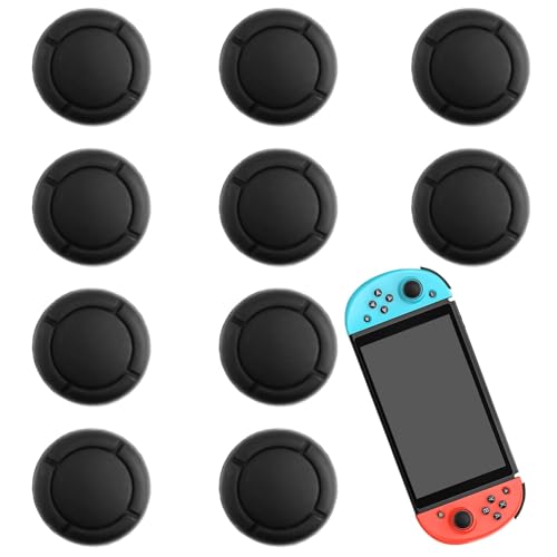 Joynine 5 Paar Silikon-Joystick-Daumenkappen für Nintendo Switch – Switch Daumengriffe – Controller Schwarze Griffabdeckungen – einfache Installation, verbessertes Spielerlebnis