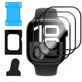 Lutree für Panzerglas für Apple Watch Series 10 46mm Schutzfolie, 3 Stück 3D Full Coverage HD Flexible Displayschutz, Anti-Staub Displayfolie Kratzfest Einfach Installieren Displayschutzfolie