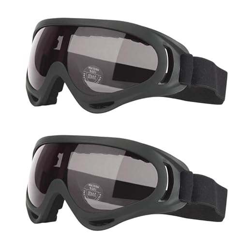 2 Stück Outdoor-Schutzbrillen, Gotyou Fahrradbrille Winddicht, Brille Winddicht Staubschutz Fliegerbrille, Schutzbrille Sanddichte Gläser, Tactical Schutzbrille, für Die Tägliche Freizeit, Surfen