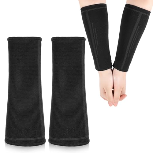 Unterarm Bandage, Volleyball Arm Ärmel Kompression Ärmel Schwarze Arm Sleeves Volleyball Armschoner Volleyball-Armpolster Anti-Rutsch Sport Armbandage Unterarm für Radfahren, Basketball, Laufen