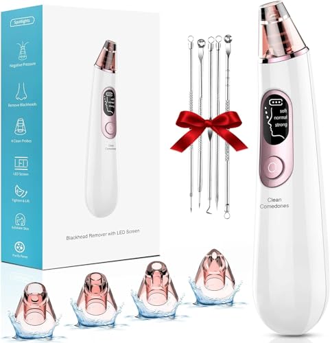 Mitesserentferner Porenreiniger Porensauger Pickelentferner: Mitesser Sauger Vakuumsauger 4 Saugköpfe 3 Modi Blackhead remover USB Pickelentferner Zum Gesichtsreinigung die Beseitigung von Akne