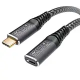 CAKOBLE Verlängerungskabel USB 3.2Gen2, 0,5 m, 20 Gbps, 100 W/5 A, USB-C-Verlängerung, männlich und weiblich, kompatibel mit USB C 3.2, USB 3.1, USB 3.0, 4 K @ 60 Hz, USB C Kabel, kompatibel mit USB C