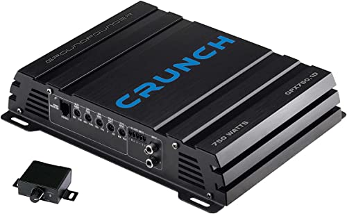 Crunch GPX750.1D Digitaler Auto-Verstärker, 1 Kanal, 750 W, Lautstärkeregelung, Bass/Höhen, geeignet für (Automarke): Univer