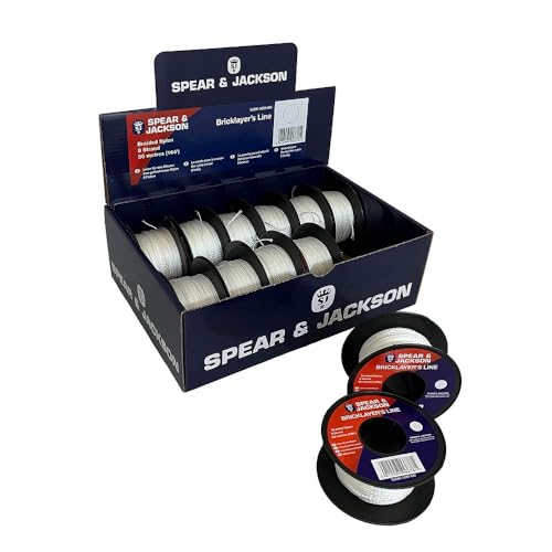 Spear & Jackson SJUK-50M-8W Maurerschnur, 50 m, Weiß, Box à 12 Stück