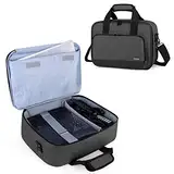 Luxja Beamer Tasche mit Schutzhülle für Laptop, Projektor Tasche Kompatibel mit Acer, BenQ, Epson, Optoma und Viewsonic Beamer, 39.4 cm x 28 cm x 13.5 cm, Schwarz