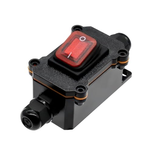IP67 wasserdichter inline schalter kabelschalter 12V DC 20A DPST 4 polig 12v Schalter Kabelschalter Schnurschalter Ein und Aus Schalter (wasserdichter inline)