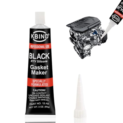 PAYFULLY Hochtemperatur Silikon Dichtmasse, Schwarz Dichtmasse Motor, Motordichtmasse Motor Dichtmasse für die Reparatur Kfz-Motorradmaschinen - 85g