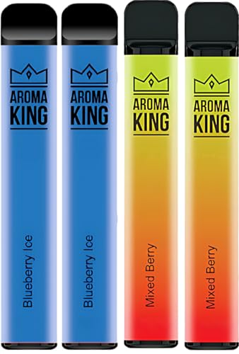 Vape ohne Nikotin SET 4 Stück - Ar0ma King - | verschiedene super Sorten | Starterset 4er/pack Vape-Heater-Zigarette