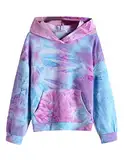 Arshiner Mädchen Hoodie Batik Kinder Pullover Freizeit Mode Sweatshirt mit Kapuze Herbst Winter Langarm Kapuzenpullover für Mädchen 11-12 Jahre 150