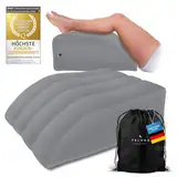 Ergonomisches Keilkissen zum Schlafen, Aufblasbares Orthopädisches Beinhochlagerung zur Linderung von Bein- und Rückenschmerzen, Beinstützkissen für Knie, Fuß und Knöchel nach Operationen (Grau)