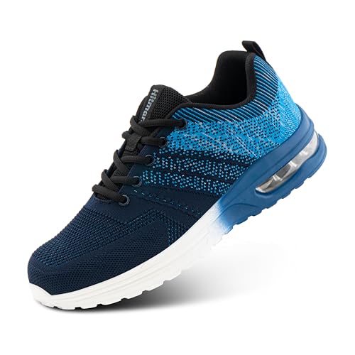 Hitmars Laufschuhe Herren Damen Turnschuhe Sportschuhe Leicht Atmungsaktiv Sneakers Outdoor Fitness Jogging Blau EU 41