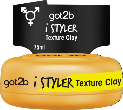 got2b iStyler Texture Clay Halt 4 (75 ml), Haarcreme für Männer verleiht einen coolen Matt-Effekt, Haarpaste für einen texturierten, matt definierten Style