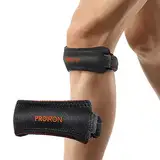 knee strap black & orang PROIRON Tendon Knee Strap, Patella Kniebandage, Patellasehnenbandage, Verstellbare Bandage Knie für Damen und Männer beim Sport,