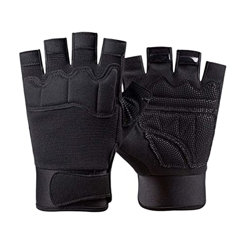 Generisch Fingerlose Handschuhe Halbfinger -Wanderhandschuhe Fäustlinge zum Radfahren 1pair schwarz l