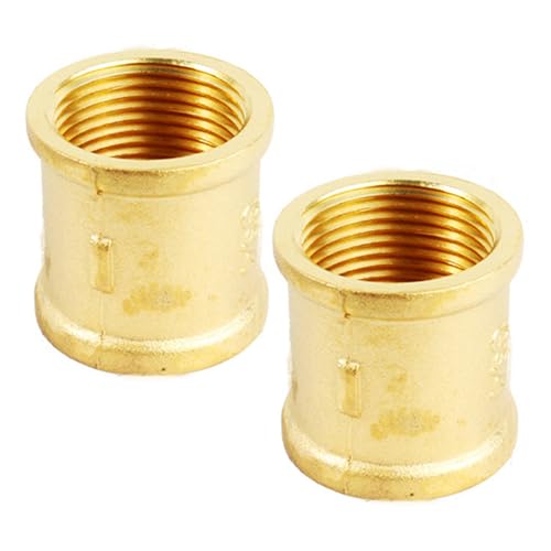 Muffe 3/4 zoll,2 Pcs Messing Verbindungsstück Innengewinde Verbindungsstück Messingmuffe Doppelmuffe Anschlussnippel Doppelnippel 3/4 Zoll Muffe Innengewinde Messing Adapter für Rohranschluss