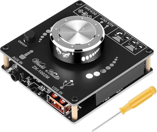 Bluetooth Verstärker Board HiFi Stereo 2.0 Kanal 2X100W Audioverstärker Digital Power Amplifier mit AUX/USB/Bluetooth/Flash Drive/PC USB Eingang