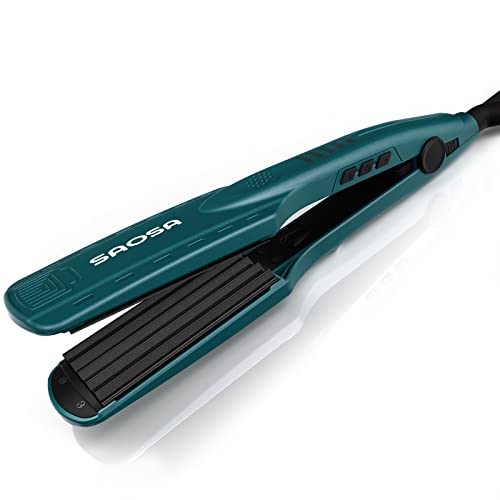 Kreppeisen für die Haare SAOSA Keramik Crimping iron for Hair Glätteisen Haarglätter Kreppeisen und Schnellaufheizung für Glattes und Crimper Haar
