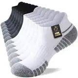 SockWaddles Sneaker Socken Herren Damen, Sportsocken mit Gepolstert，Sneakersocken Atmungsaktive Baumwolle Kurze Laufsocken 35-38 39-42 43-46 47-50, Unisex, 6 Paar