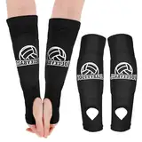 JIEYAO 1 Paar Volleyball Armschoner, Unterarmschoner mit Anti-Rutsch Schutzpolster und Daumenloch Elastische Volleyball Armmanschetten Unterarmschutz Arm Sleeves Zubehör für Armschutz Jugend Kinder