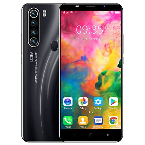 MTGud Günstiges Smartphone, 5,0 Zoll Display, Android Mobile Phones, Dual SIM Dual Kamera, 16 GB ROM UP bis 128 GB, unterstützt Bluetooth, GPS, WLAN Basic Cell Phones (Note80-Black)