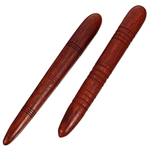 EXCEART 2 Stücke Triggerpunkt Massagegerät Fuß Holz Massagestab Massagestäbchen Muskel Massageroller Stick Massage Holz Trigger Roller für Schulter Rücken Bein Entspannung Schmerzlinderung