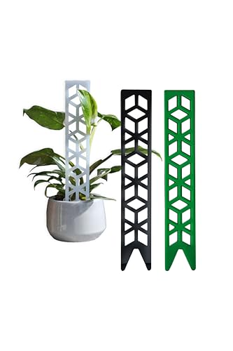 Rankhilfe für Kletterpflanzen erweiterbar - Kletterhilfe - Monstera - Efeutute - Philodendron (35cm, Schwarz)