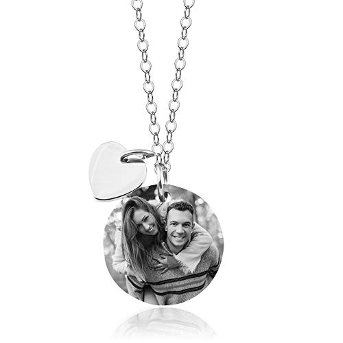 Juwelier Schönschmied Halsanhänger Fotoanhänger mit Kette - inkl. Fotogravur Bildgravur - Edelstahl AH392biac-1 - mit AMAZON KONFIGURATOR gestalten !