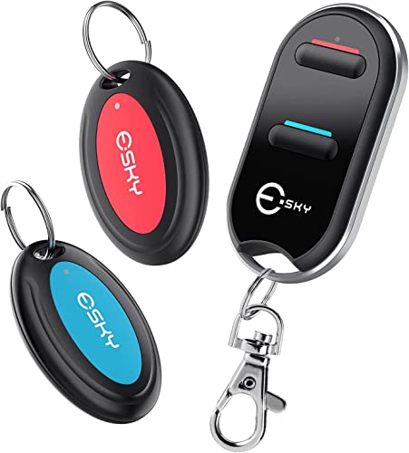 Esky Schlüsselfinder, Wireless Schlüssel Finder mit 2 Empfängern RF Item Locator, Item Tracker Support Fernbedienung, Haustier Tracker, Wallet Tracker, Gute Idee für Ihre verlorenen Gegenstände