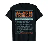 Alarmtechniker Wörterbuch Noun Zauberer Magier T-Shirt