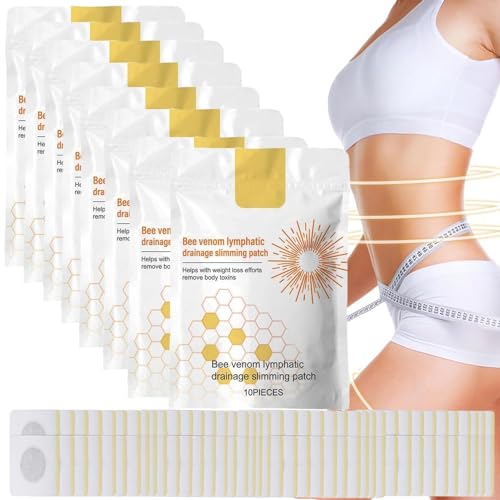 Bee Venom Slimming Patches,Bee Venom Lymphatic Drainage Slimming Patches for Women & Men (80pcs)