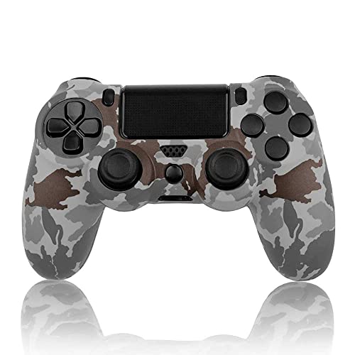 OcioDual Silikon Schutz Hülle Kompatibel mit PS4/Slim/PRO Camo Grau GF40089 Controller Cover Skin Case Protector Anti-Rutsch