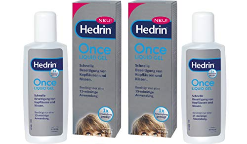 Hedrin Once Liquid Gel Spar-Set 2x100ml Schnelle Beseitigung von Kopfläusen und Nissen in nur einer Anwendung.