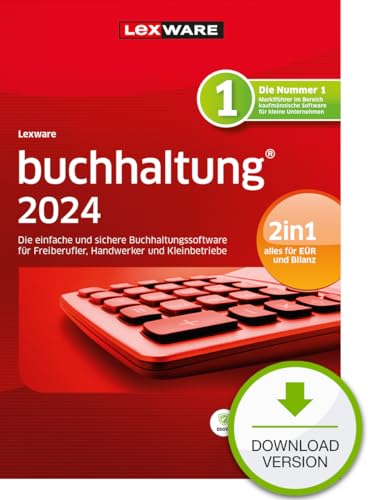 Lexware buchhaltung Standard 2024 (365 Tage) | PC Aktivierungscode per Email | Einfache Buchhaltungs-Software vom Marktführer