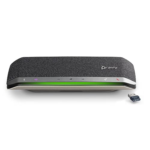 Poly Sync 40+ Intelligenter Konferenzlautsprecher – Flexible Arbeitsbereiche – Verbindung mit PC/Mac über BT600-Adapter oder mit Smartphone über Bluetooth – Zertifiziert für Microsoft Teams