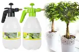 BISOMO 2X Drucksprüher Pflanzensprüher 2 Liter Pumpsprüher Sprühflasche Spüher Drucksprühflasche Gartensprüher mit Einstelldüse Sprühnebel/Strahl