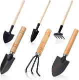 6 PCS Gartenwerkzeug Set,Werkzeugset Klein Garten,Mini Gartenwerkzeug Set,Geeignet Zum Auflockern des Bodens und Zum Umpflanzen Kleiner Topfpflanzen, EIN Geschenk für Gartenbegeisterte