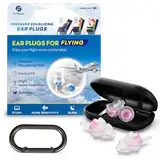 Fvttaow Ohrstöpsel Flugzeuge 2 Paar, Druckausgleich & Schmerzfreies Fliegen Ohrenstöpsel, Gehörschutz Ohrstöpsel für Flug, Reisen - Wiederverwendbar fly Ear Plugs, 25dB Geräuschminderung, 2 Größen