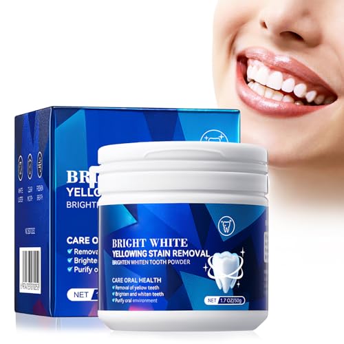 Zahnaufhellung Pulver, Zahnrestauration Pulver, Teeth Whitening Powder, Zahnpulver für Weiße Zähne, Erfrischt den Atemb, Natürlich Weiße Zähne, zur Zahnaufhellung & Zahnreinigung, 50g (Blau)