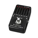 JOYO 6-Band-EQ-Pedal-Equalizer für E-Gitarre (100 Hz, 200 Hz, 400 Hz, 800 Hz, 1,6 kHz, 3,2 kHz) bietet ±18 dB für jedes Band (JF-11)