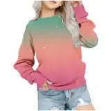 Mädchen Langarmshirts Kinder Tops Farbverlauf Kleidung Sweatshirt T-Shirt Bedrucktes Bekleidung Oberteile Classic Basic Long Sleeve Top Baumwolle Langarm Pullover Prime Rosa, 9–10 Jahre